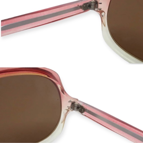 1970’s Large Oversized Mod Look Sunglasses‎ in Pink & Clear main image 3
